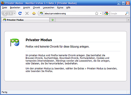 Firefox 3.1 Beta 3